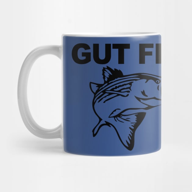 Gut Fish - Striped Bass by  The best hard hat stickers 